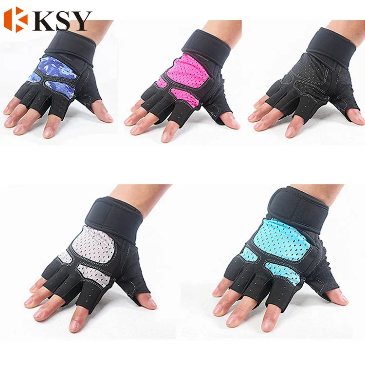 

Half Finger Anti Slip Gel Outdoor Cross Wrap Wrist Support Weight Lifting Workout Gym Gloves, Black,blue,pink,grey,green