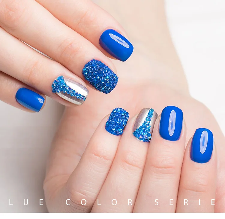 

Robifel Wholesale 6 Colors Per Set Blue Color Gel Non Toxic UV LED Gel Polish For Nail Salon Supplier