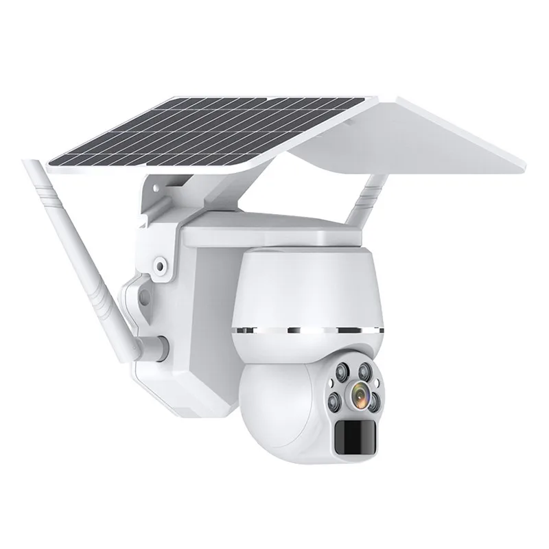 

4MP security system wireless wifi solar street light with camera outdoor power cctv 4g sim card lte ptz panel ip camera