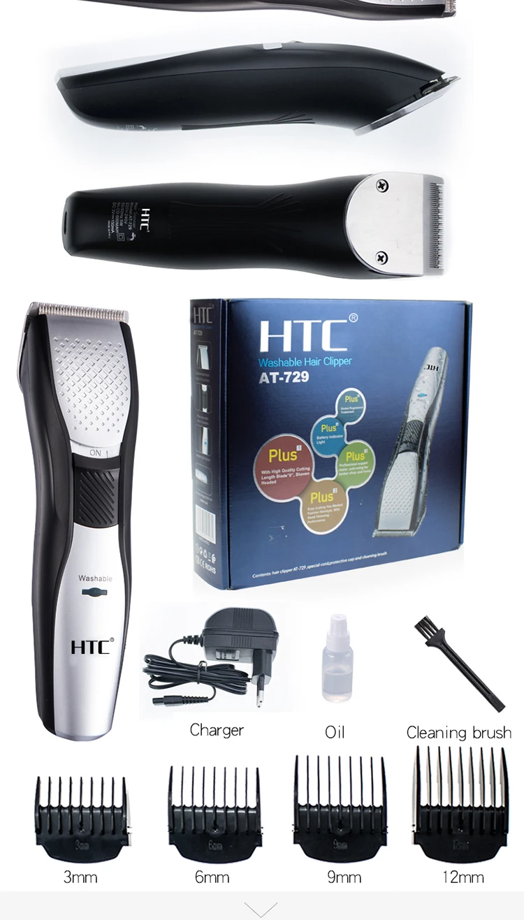 At-729 Htc Professional Cordless Fully Washable Rechargeable Hair Trimmer  Hair Cutting Clipper - Buy Hair Trimmer Hair Cutting,Htc Professional Hair  Trimmer,Cordless Trimmer Hair Product on 
