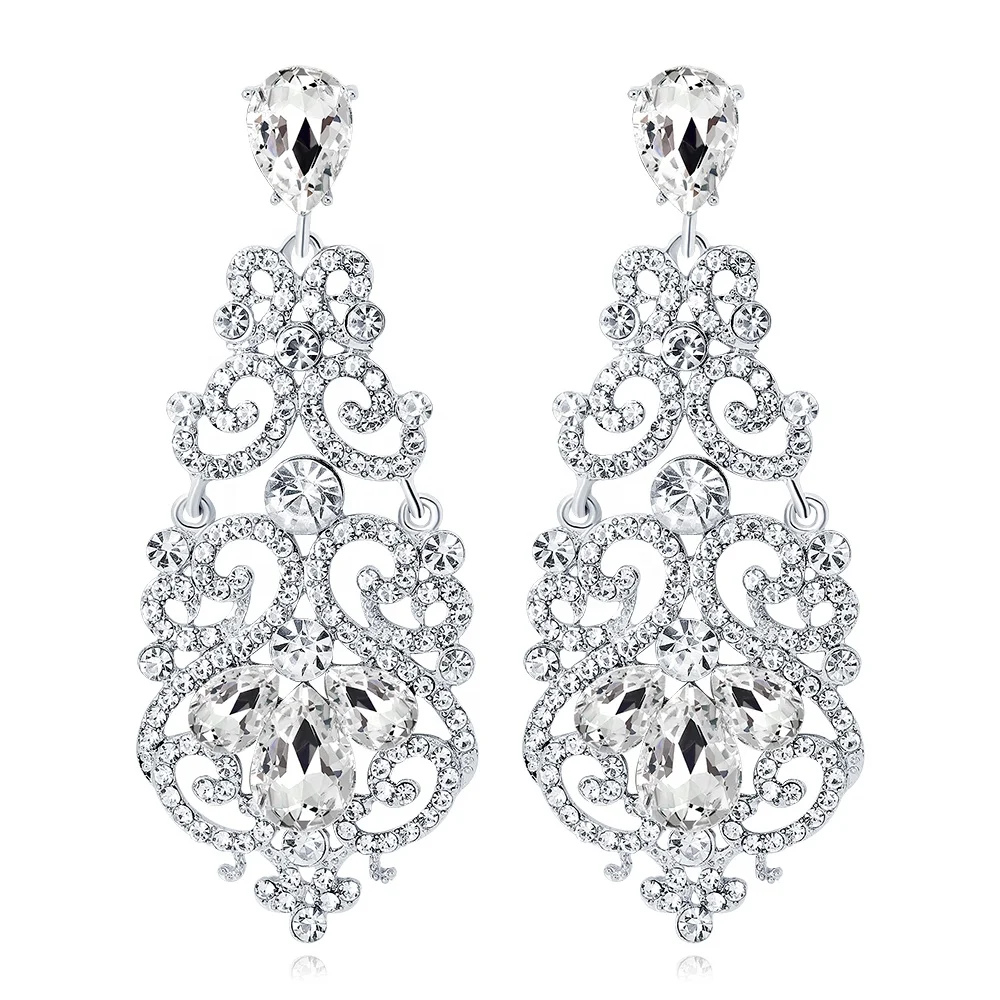 

Free Shipping Fashion Rhinestone Women Big Earrings, Various, as your choice