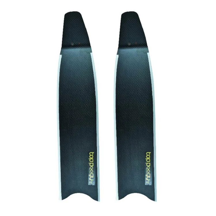 

New Carbon Fiber Flipper Snorkeling Long Flipper Portable Free Diver Flipper Custom, Black
