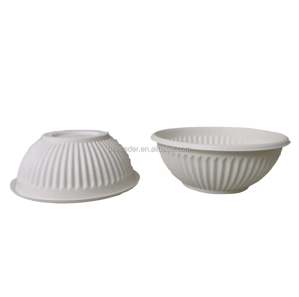 

Biodegradable Recyclable Eco-Friendly Cornstarch Round Bowl Alternative to Paper and Plastic