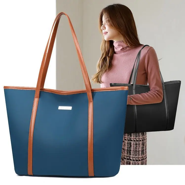 

2021 Handbags Women Handbags Ladies Laptop work Shoulder Tote Bags waterproof large capacity PU handle ladies' tote bag, Three color