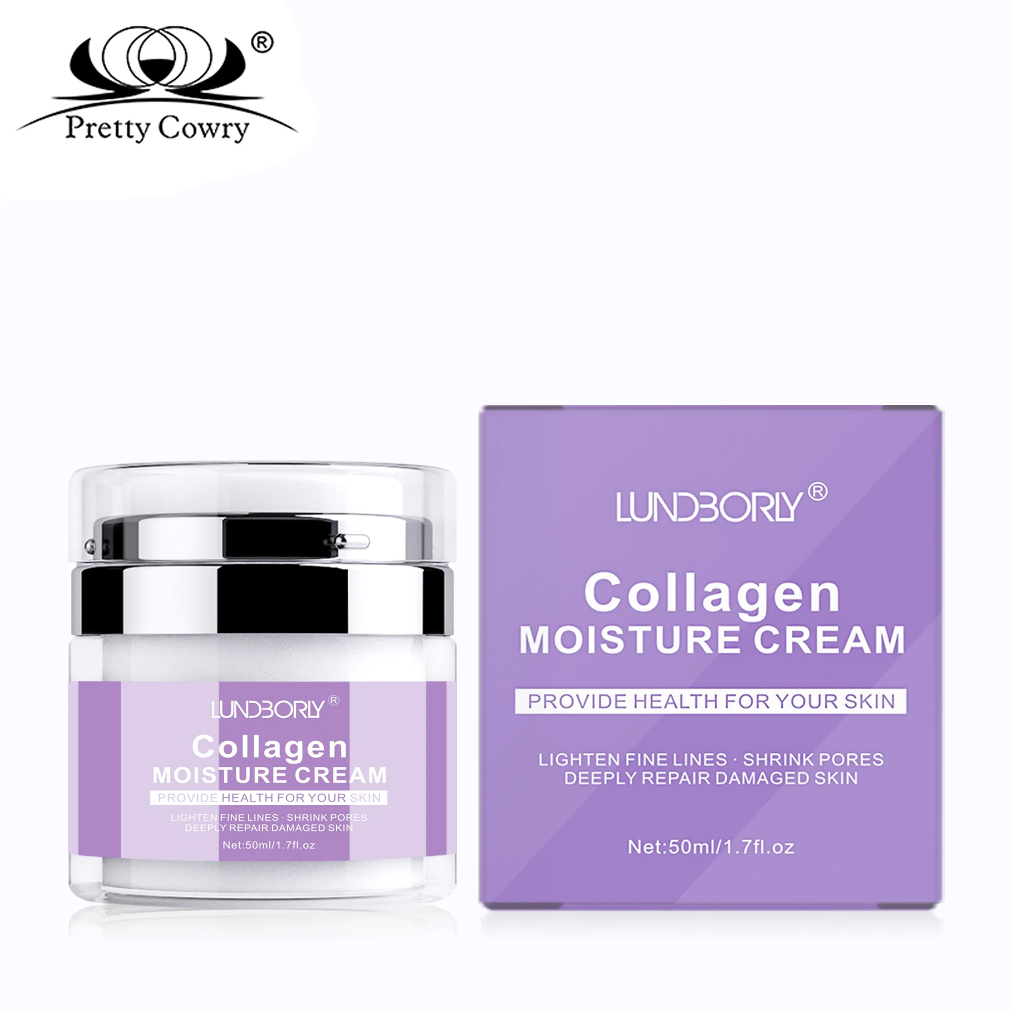 

LUNDBORLY NEW Collagen face cream nourishes the skin, firming and anti-wrinkle cream, anti-aging skin whitening face cream