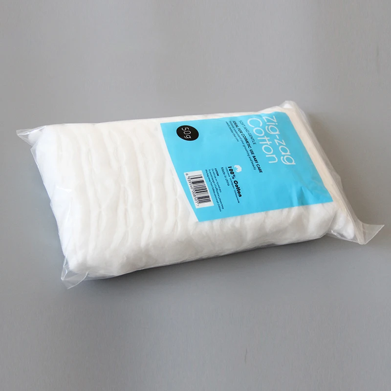 
Hospital Grade Hygienic Non sterile Medical Zigzag Cotton pad ball 25g/50g/100g 
