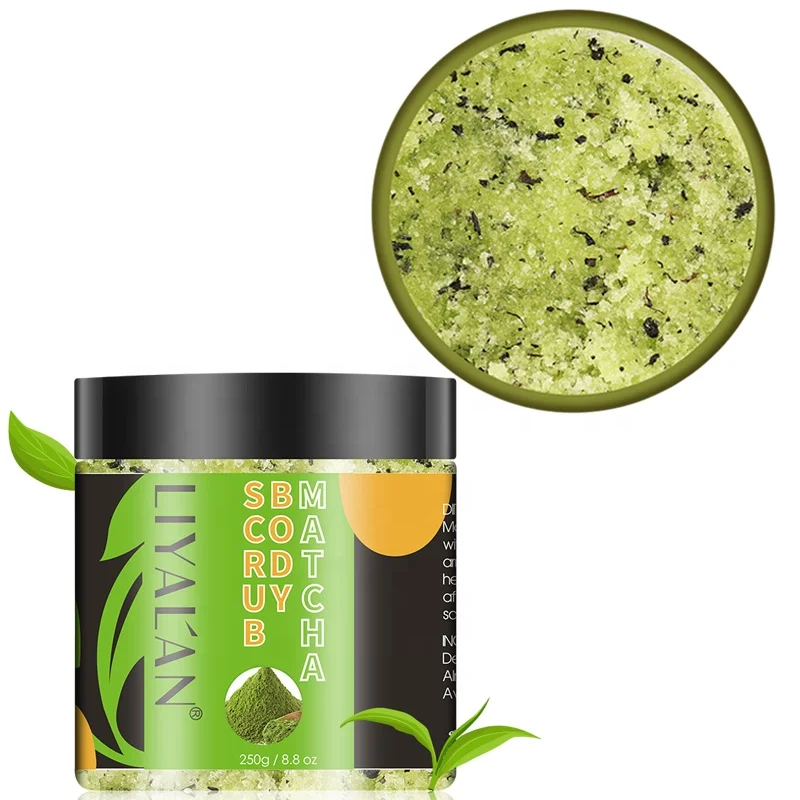 

Private Label Organic Body Gommage Corps Deep Cleansing Exfoliating Whitening Natural Matcha Body Scrub