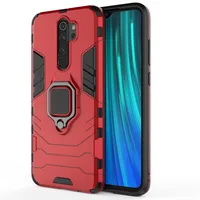 

Lenuo PC Phone Case for Xiaomi Redmi Note 8 Pro Finger Ring Plastic Phone Shell Protective Back Cover Hard Armor Case