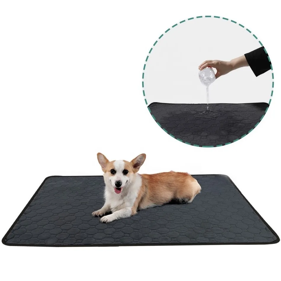 

Non-slip Waterproof Puppy Training Pad Fast Water Absorbent Dog Pee Pad, Dark grey