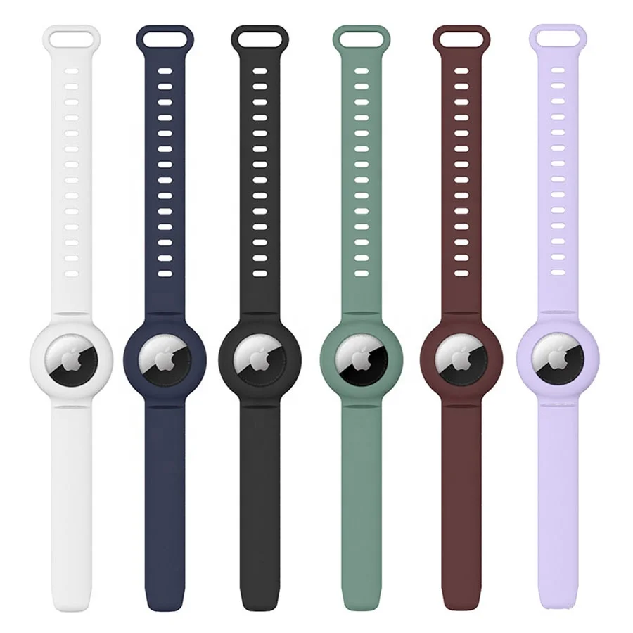 

Hot Sale Soft Silicone Children Watch Band Protective Cover Airtag Bracelet Kids Wrist Band Airtag Wristband, Muticolor