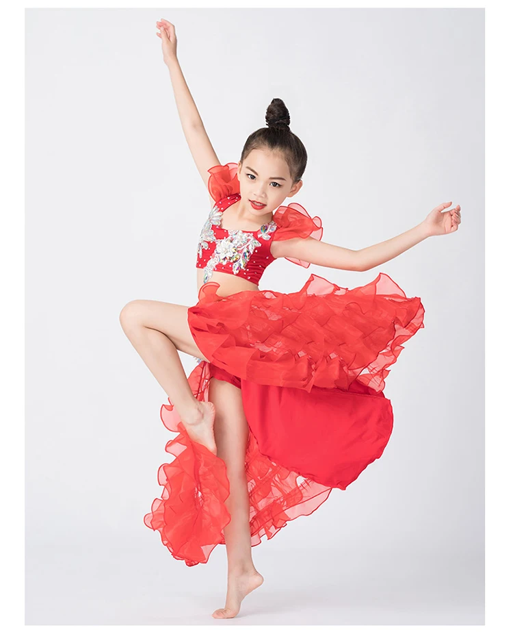 rt389 wuchieal 新款专业肚皮舞服装为儿童