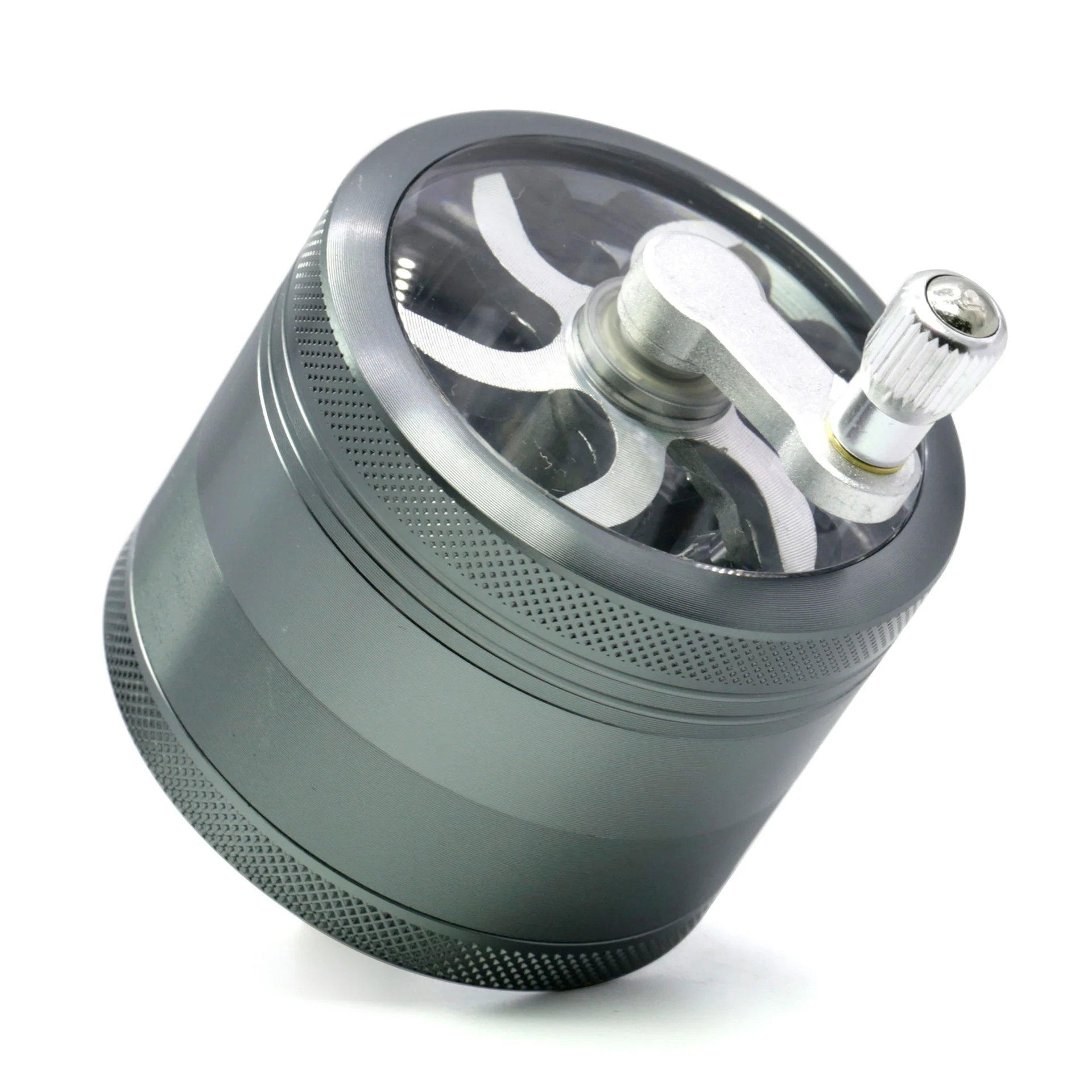 

Aluminum Alloy Flat Pattern Polygon Stripe Herb Grinder Cigarette Maker, Picture