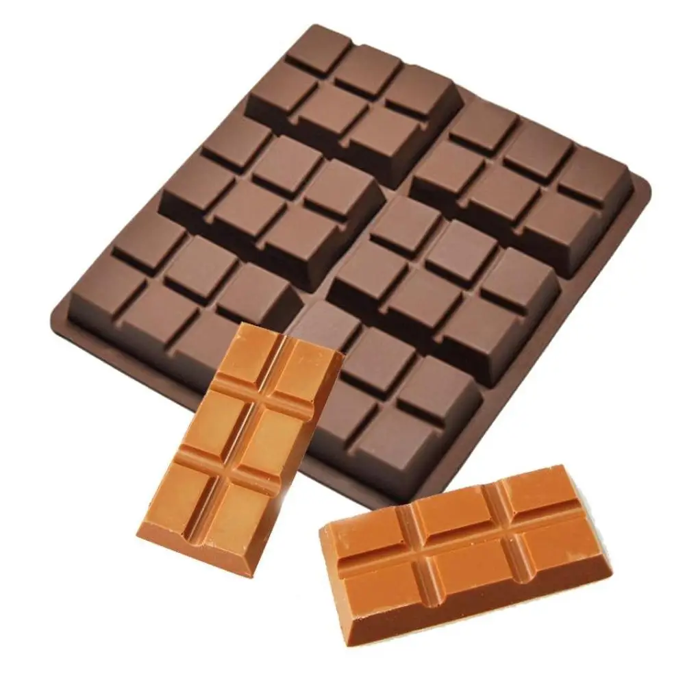 Top selling silicone products 6 Cell Medium Chocolate Bar square Candy Mold Break-Apart Silicone Mould Cake