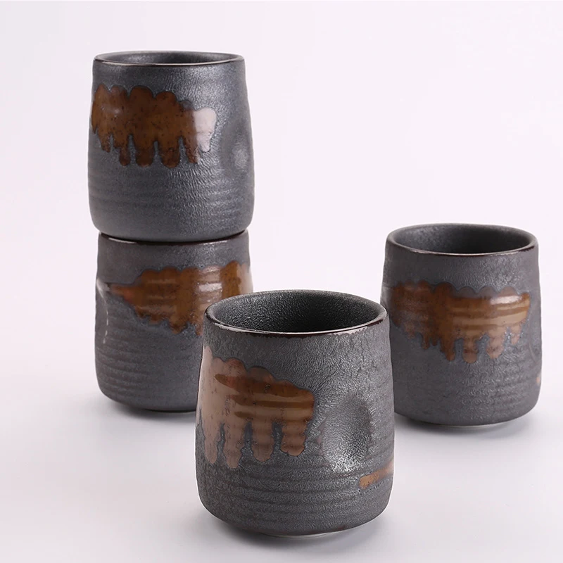 

240ml Japanese No Handle Vintage Matt Ceramic Tea Cup