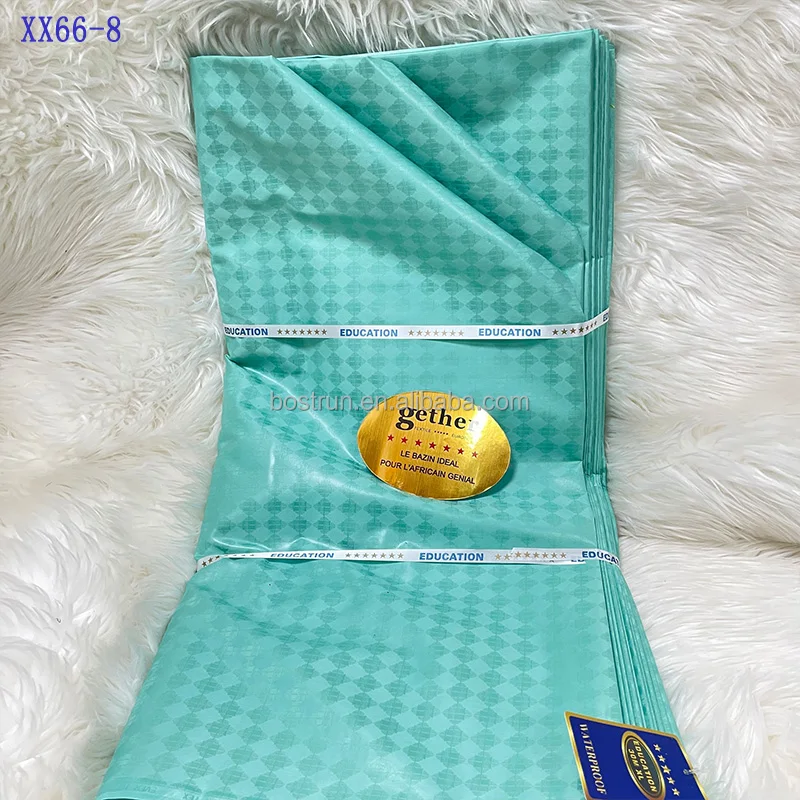 

XX66 High Quality waterproof Guinea Brocade Bazin Riche 10meter /pc Senegal Garment Tissu Traditional Cloth