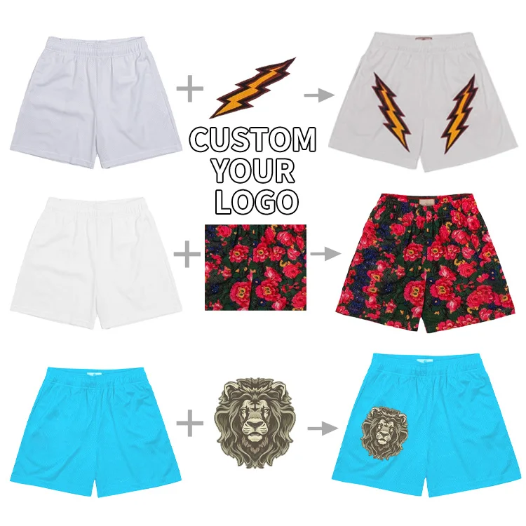 

Hot selling EE mesh shorts fully sublimation customize shorts OEM 100%polyester Breathable Summer Beach printed Mesh Shorts