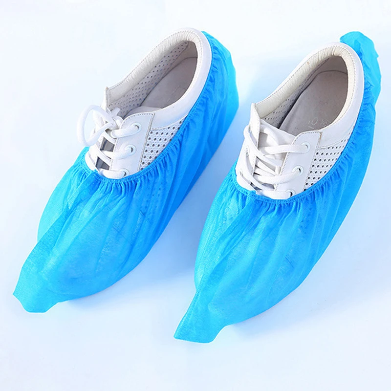 

100pcs/lot Shoecovers Household Non-woven Fabric Boot Non-slip Disposable Thickened Shoescover VTKY2117, 4colors