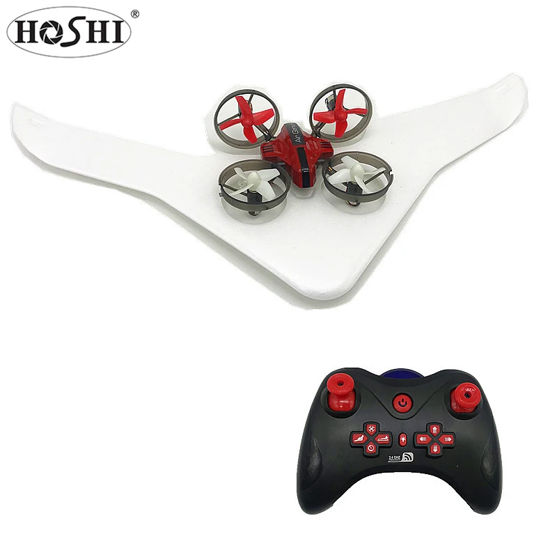 

HOSHI L6082 3 In 1 Remote Control RC Hovercraft Aircraft Toys 2.4G 4CH Air & Land Mode RC Mini Drone Glider Kit DIY toys, Red