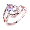 Zircon ring drop zircon ring gold plated gemstone jewelry jewelry hot selling European and American fashion rings