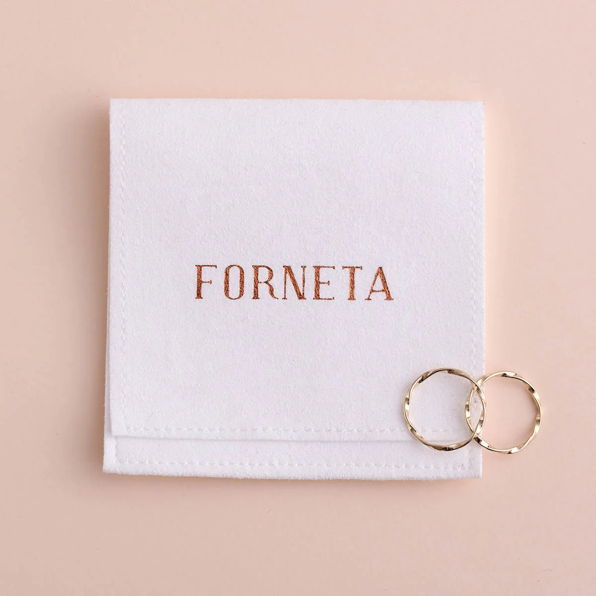 
PandaSew customized logo jewellery envelop flap microfiber jewelry dust pouch 