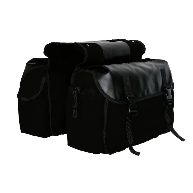 

Fyzlcion Large Capacity Upgraded Durable Canvas Bike Bicycle Rear Rack Pannier Trunk Saddle Bag with Multi Pockets, Khaki, green, black