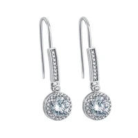 

Fashion Simple Design Gold & Silver Custom Hoop Studs Hooks 925 Sterling Silver Gemstone Crystal Zircon Silver Jewelry Earrings