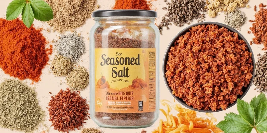 Homemade seasoned salt in mason jars