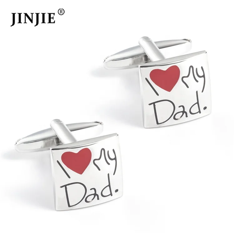 

Best Selling Novel Silver I Love My Dad Cufflinks Gift for Daddy