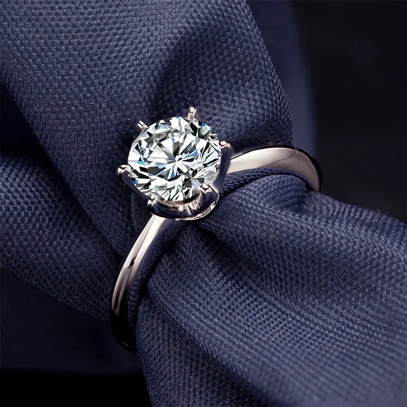 

10k 14k 18k Solid Gold Ring 925 Sterling Silver Moissanite Rings Jewelry