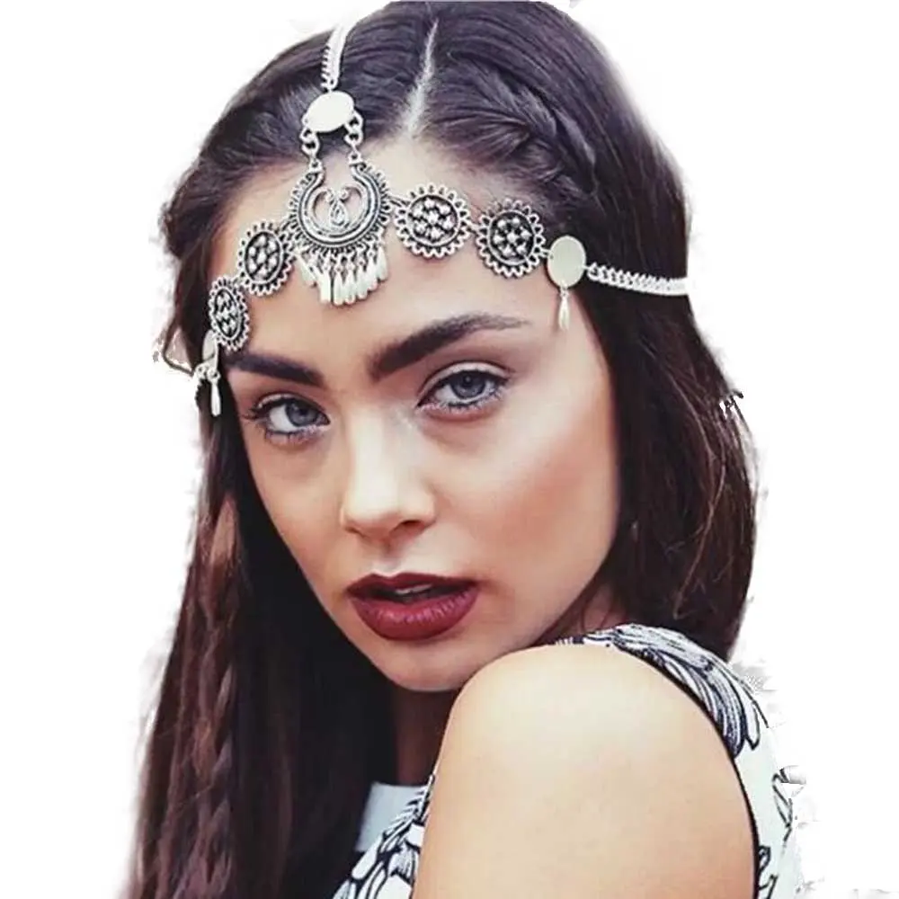 

Wholesale Vintage Chain Jewelry Headband Tassels Bridal Head Chain for Women and Girls