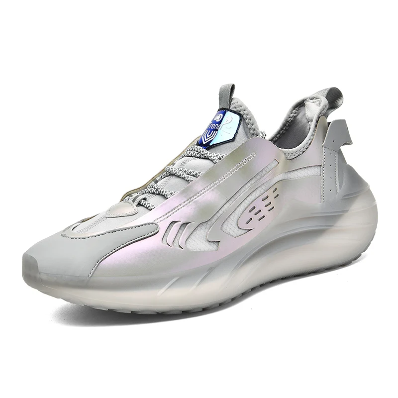 

Factory Wholesale Athletic Sneakers Luxury Breathable Casual Sports Shoe Fluorescence Men's Running Shoes, Black, blue, white