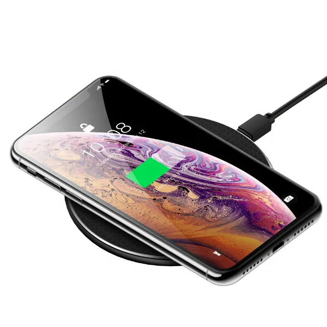 

Wholesale Custom Logo desk portable 7.5/10w qi fast charging smart wireless mobile cell phone charger for apple iphone, White