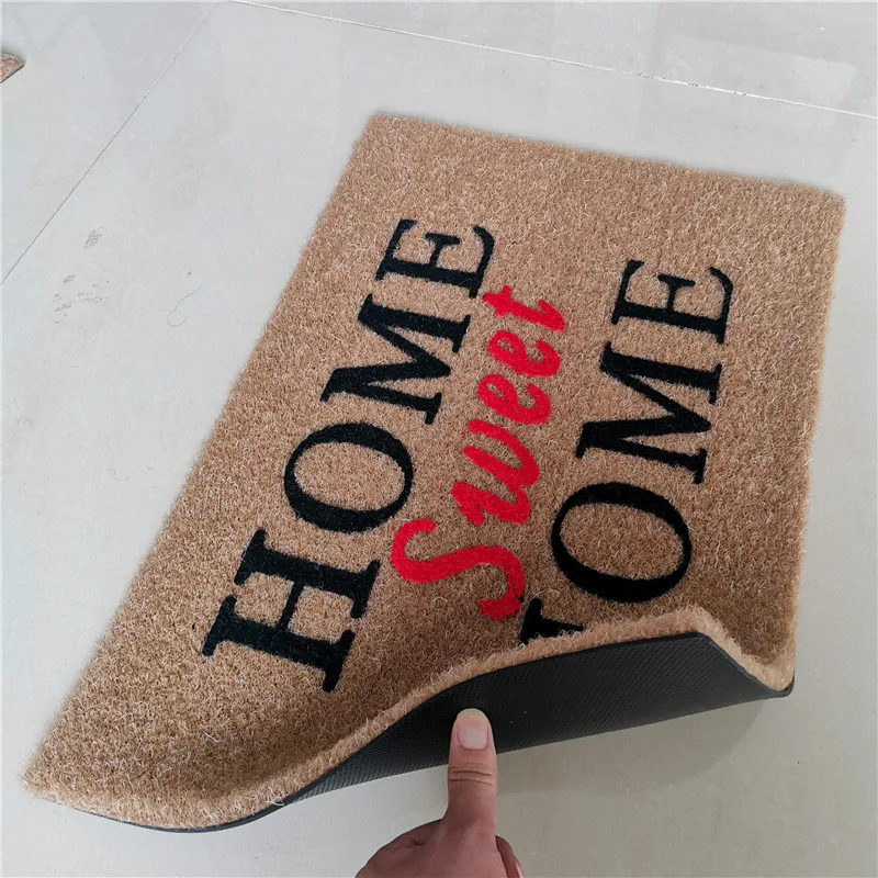 Pvc Coir Door Mat Indoor Outdoor Welcome Mat Front Doormat Rugs Anti ...