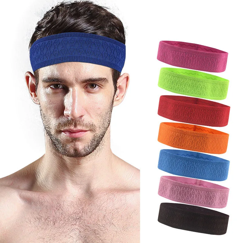

Logo Custom Boys Wrist Headband Solid Color Sports Head Sweatband Non Slip