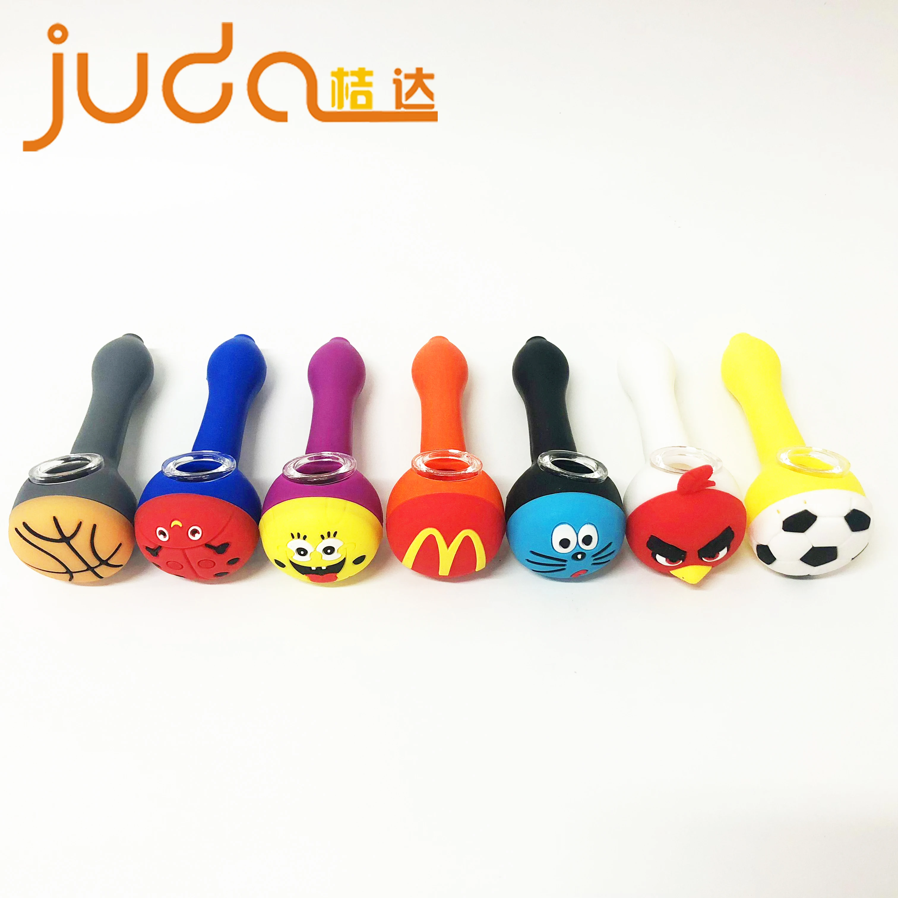

The factory wholesale new cartoon design silicone pipe weed pipe smoking pipe