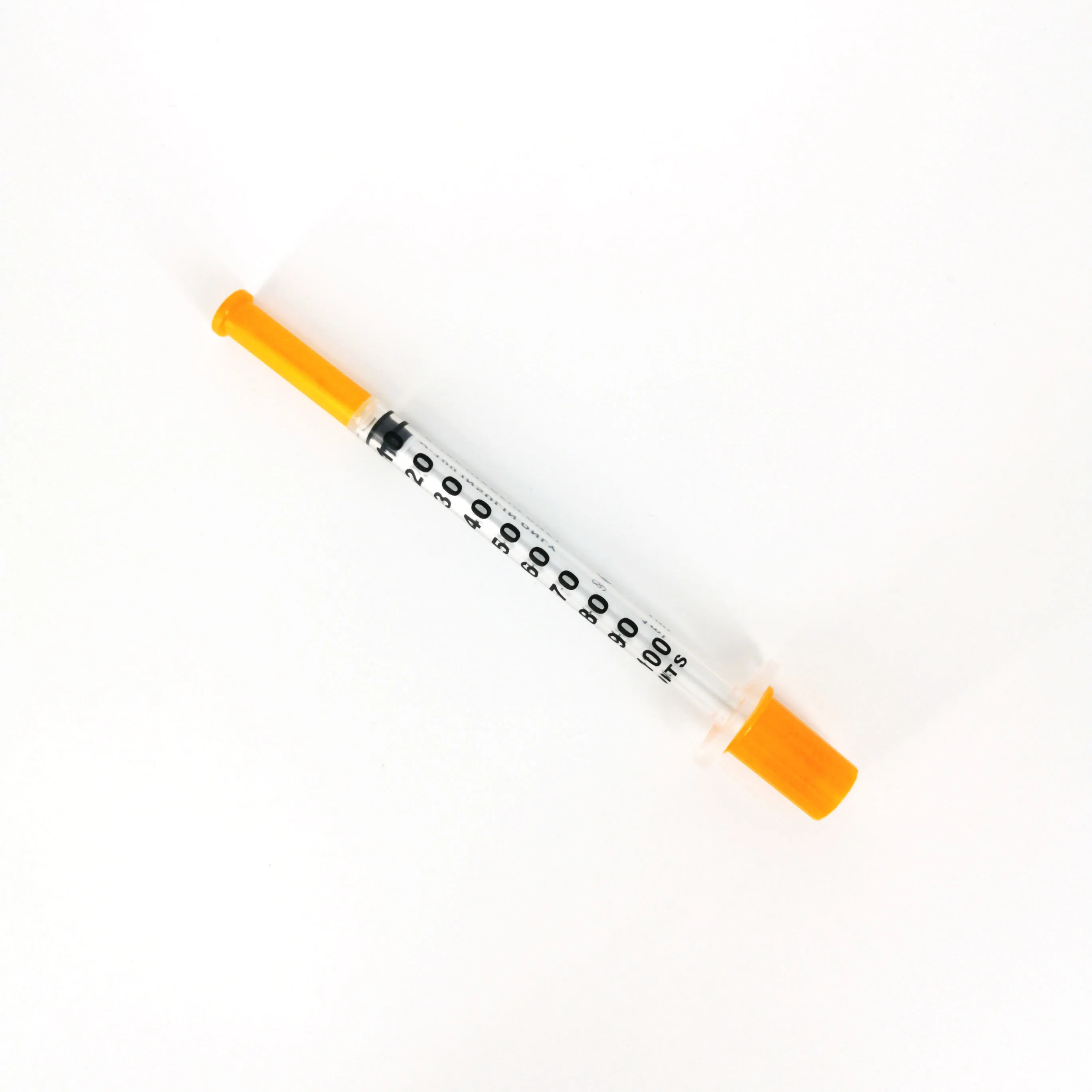 Orange Cover Hypodermic Needle Insulin Syringes Have Needles Buy