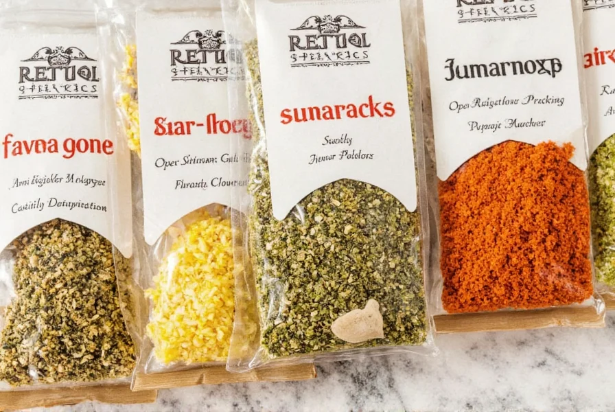 Various vegetable seasoning packets