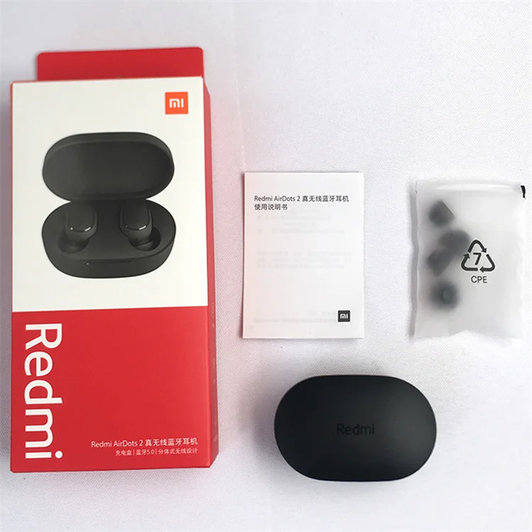 

Original 1:1 XiaoMi AirDots 2 Wireless BT5.0 Earphones True Wireless Earbuds Touch Control Redmi Airdots 2