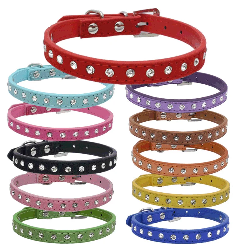 

Wholesale Amazon hot sale rhinestone shiny pet collar dog collar, As pictures