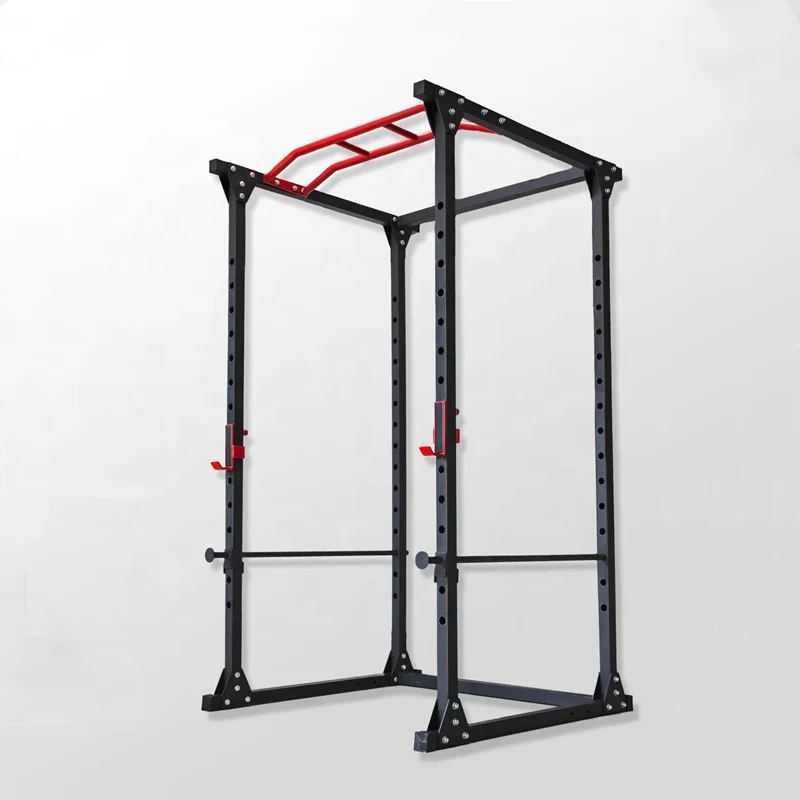

High Quality Cage Custom Logo Commercial Pull Up Adjustable Home Gym 2020 Fitness Equipment Power Squat Rack, Black