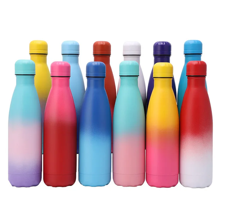 

Custom Logo 500ml /17oz Cola Shaped Vacuum Thermal Insulated Stainless Steel Water Bottle, Customized colors acceptable