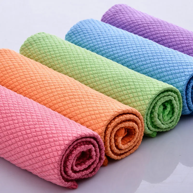 

Glass Kitchen Cleaning Cloth 6PCS Soft Microfiber Cleaning Towel Absorbable Table Window Car Dish Towel Rag, As photo