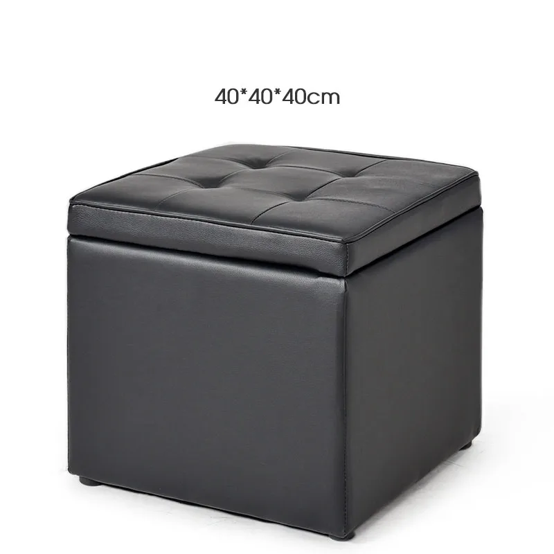 antique storage leather ottoman