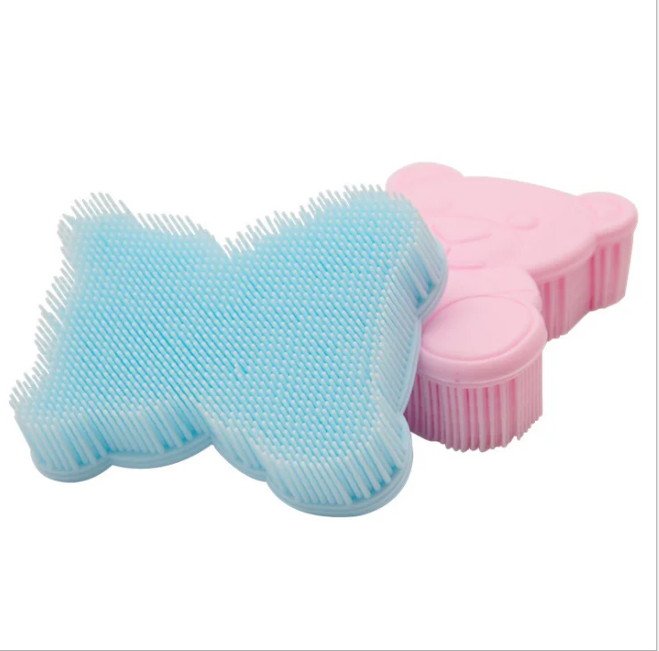 

silicone bear shape bath brush silicone body massage brush, Customized color
