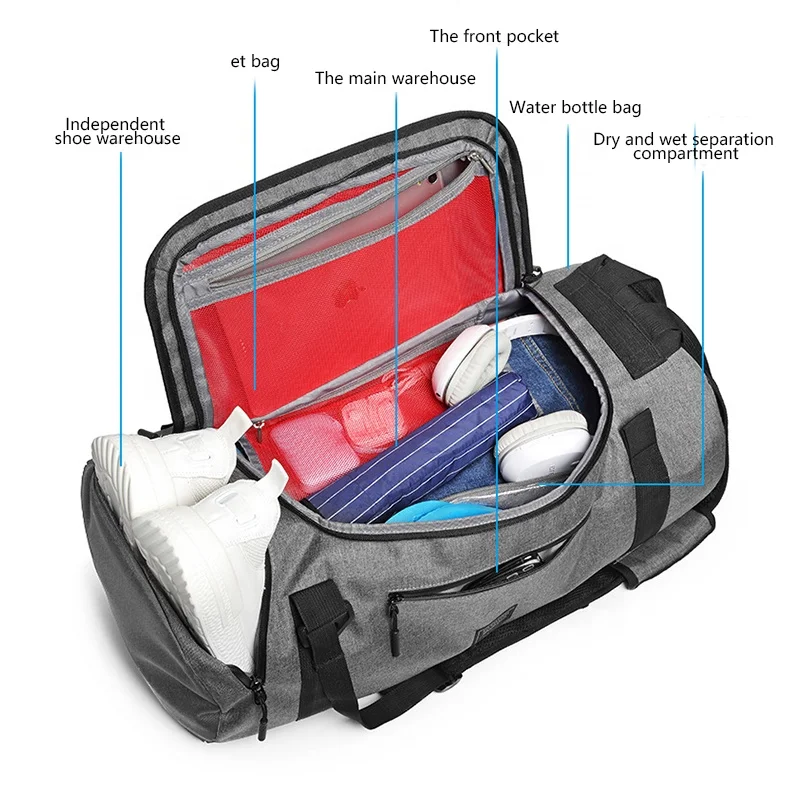 

Twinkle foldable Travel bag shoe sport waterproof spend the nigh duffel bag for gym duffel