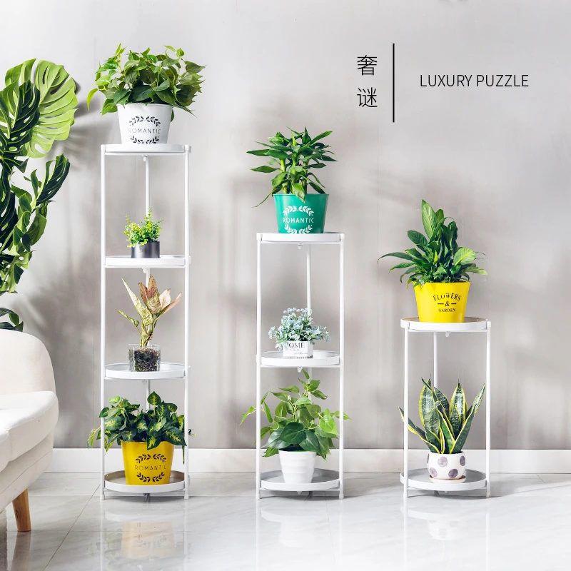

Nordic Light Luxury Round Shape Rack for Flower Box Plant Stand Pot Flower Rack, Customized
