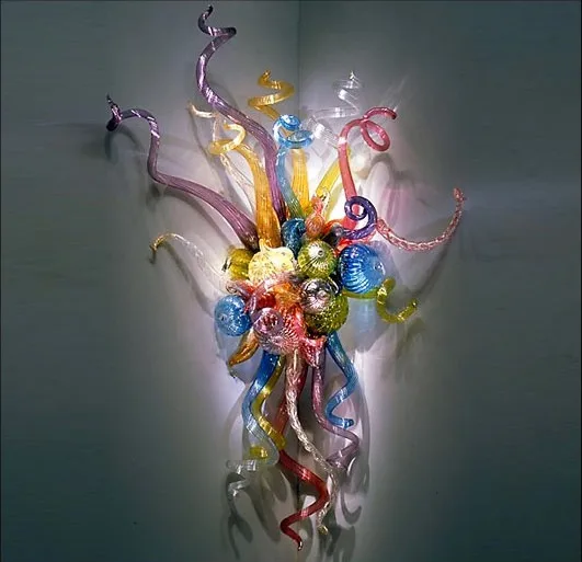 

Modern Design Art Glass Light Hand Blown Glass Wall Lamp LED Wall Sconce