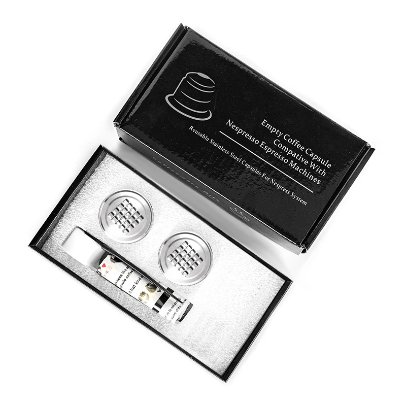 

Stainless steel Refillable Reusable coffee capsule shell filter