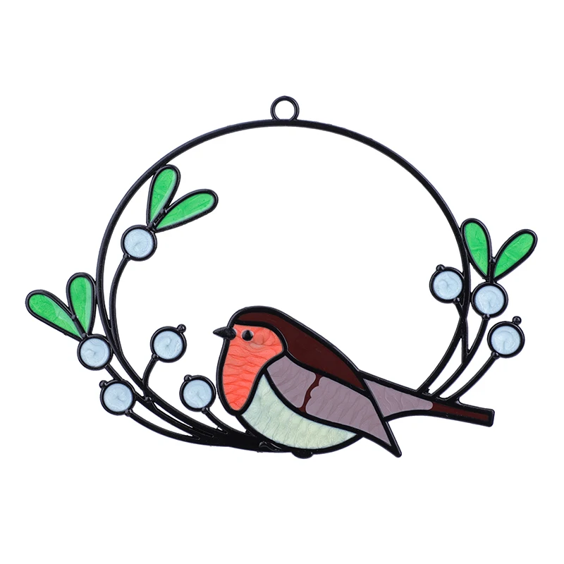 

Garden Decoration Metal Bird for Home Decor Wall Hanging Art, Red