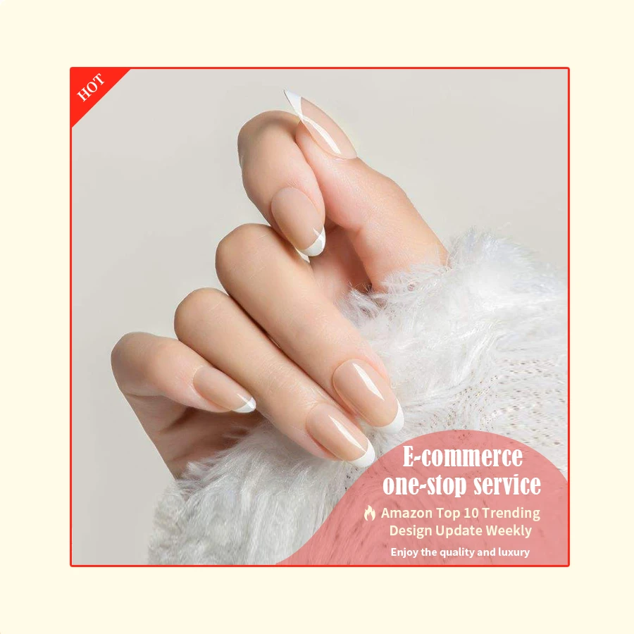 

Manufacturer ABS private label nails full cover acrylic fake nails artificial for Salon-like women nail